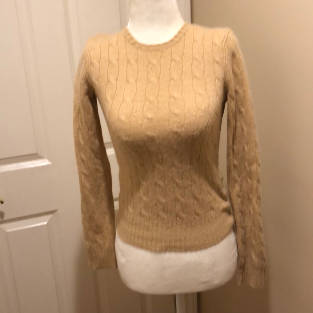 Ralph Lauren Black Label S camel cashmere sweater